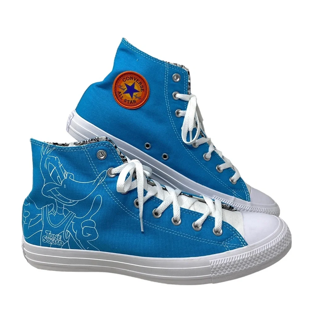 Converse Chuck Taylor High White Blue Canvas Men’s Sneakers Custom 172514C-BLUWT